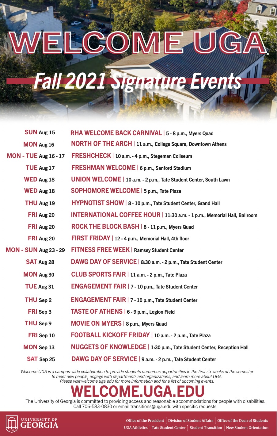 Welcome UGA Fall 2021